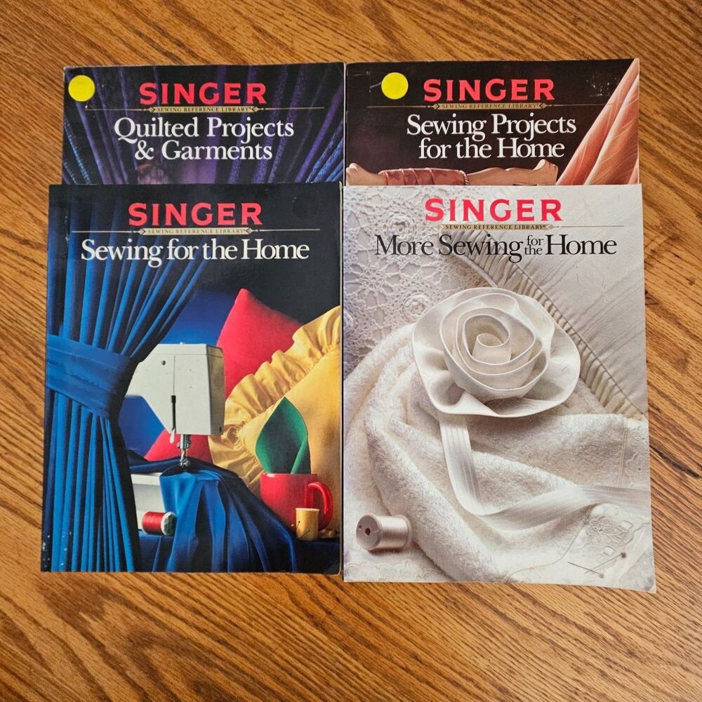 Singer Sewing Reference Library Lot of 4 Home Projects Quilts Garments